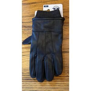 NWT Dockers Driving Soft Black Leather Touch Screen Gloves Men’s L Lined Warmth